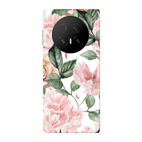 Honor Magic V5 Pink rose and laves Transparent Silicone TPU Θήκη